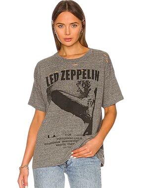 Daydreamer Led Zeppelin Distressed Gray Graphic‎ T-Shirt Size Small